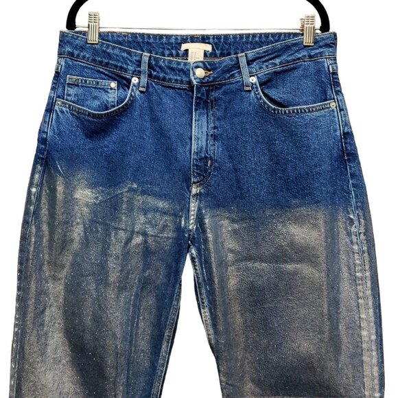 H&M Two Toned Ombre Woman's Jeans size 14 jeans - Picture 3 of 9